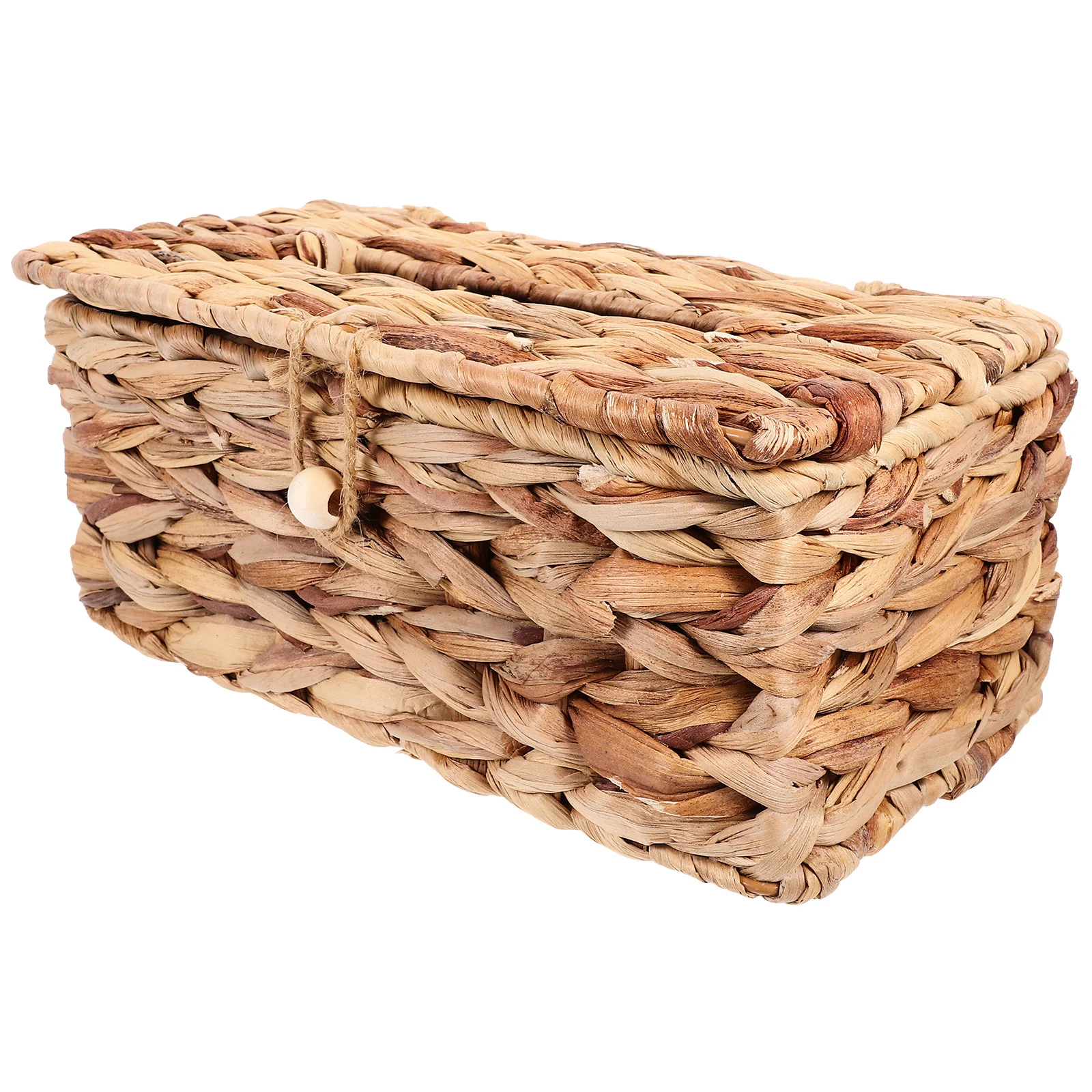 

1Pcs Tissue Box Retro Seaweed Storage Holder Desktop Light Yellow Napkin Storage Box Practical Household Tissue Container