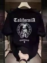 

Cotton short sleeve T-shirt for men and women 2025 new summer senior sense of hipster brand T-shirt shirts oversized t shirt