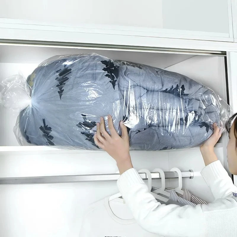 Transparent Quilt Clothing Dustproof Storage Bag Home Large-capacity Water Proof Plastic Storage Bag Moving Luggage Packing Bag