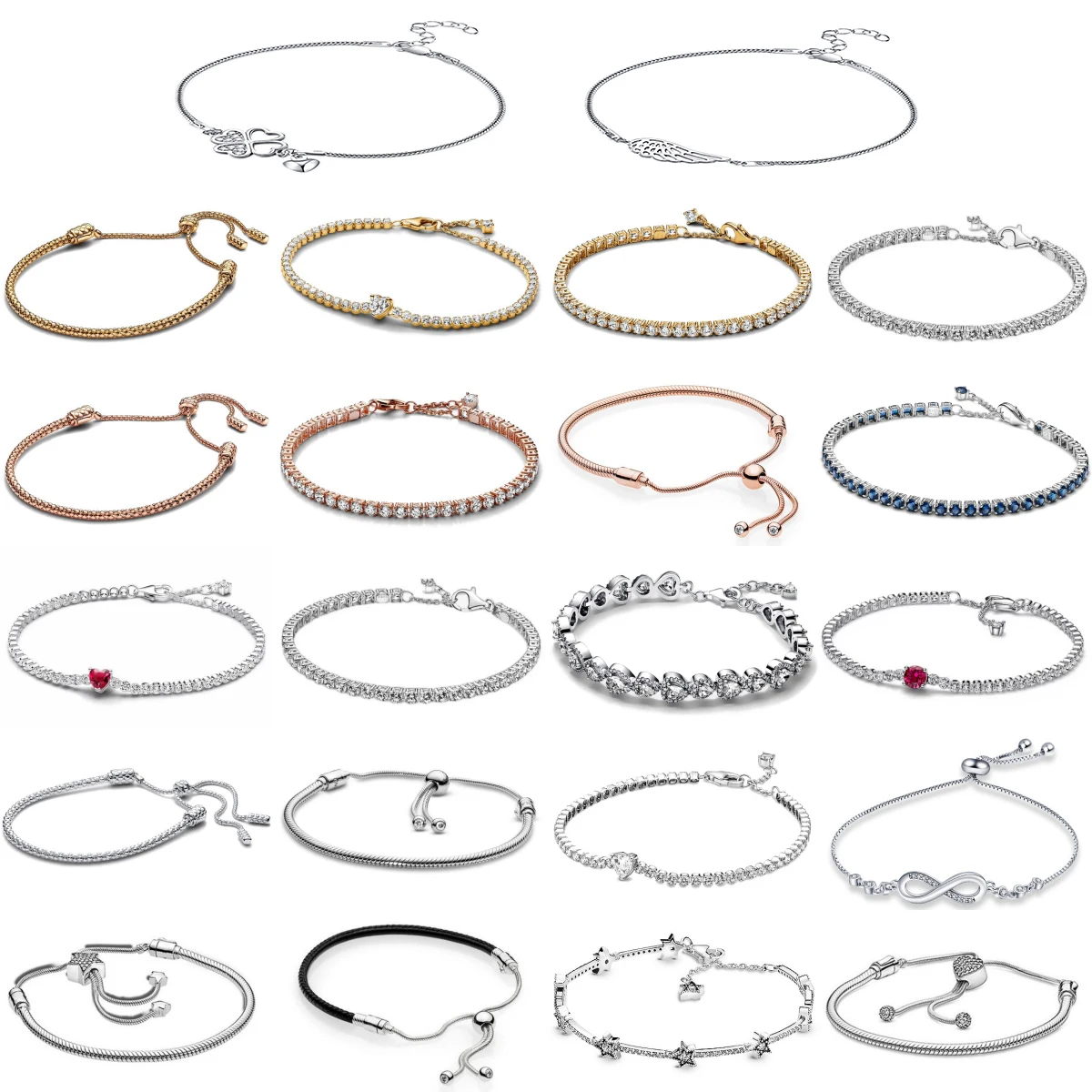 Bracelet ailes de trèfle à quatre feuilles en argent Sterling 925, adapté au DlY Original, toutes tailles, bijoux à la mode pour femmes, nouvelle collection, offre spéciale