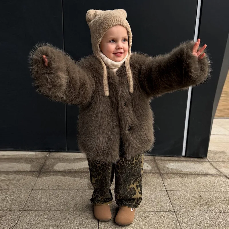 Girls' New Autumn-Winter Fur Coat, Versatile, Stylish, Fashionable Thick Jacket