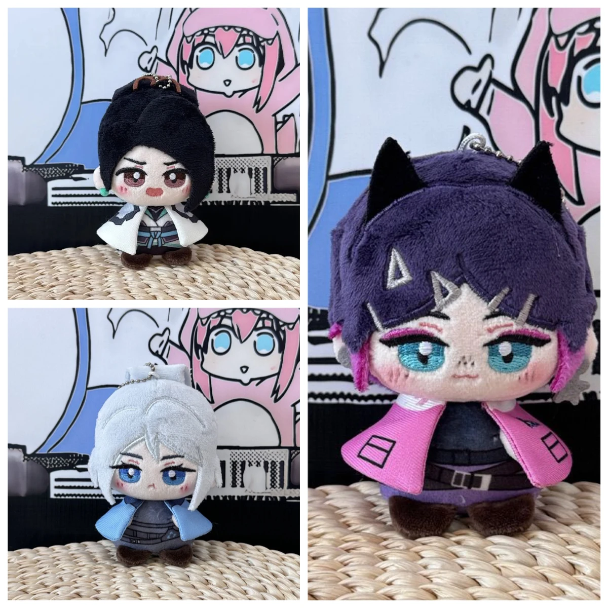 

10cm Game Plush Doll VALORANT Clove Sage Jett VALORAN Plush Doll Cotton Pendant Keychain Cosplay Backpack Decor Toys Gift