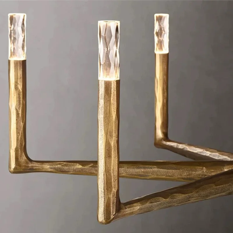 2025 New Crystal Ceiling Suspension Chandelier, All Copper Gold/Celluloid Lustre, Dimmable, For Dining Room Home interior light