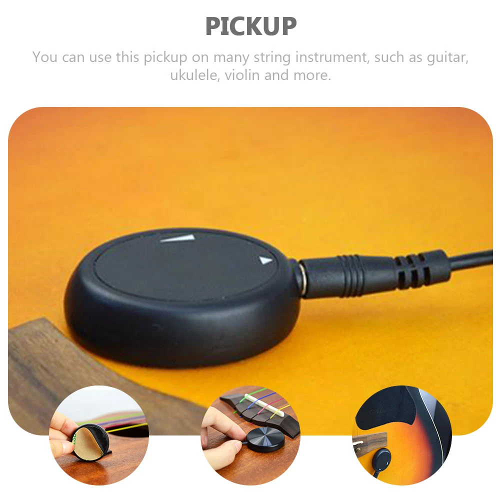 

Acoustic Guitar Pickup Piezo Transducer for Guitar Ukulele Violin Bass Metal Accessory Durability Clear Sound Volume Control