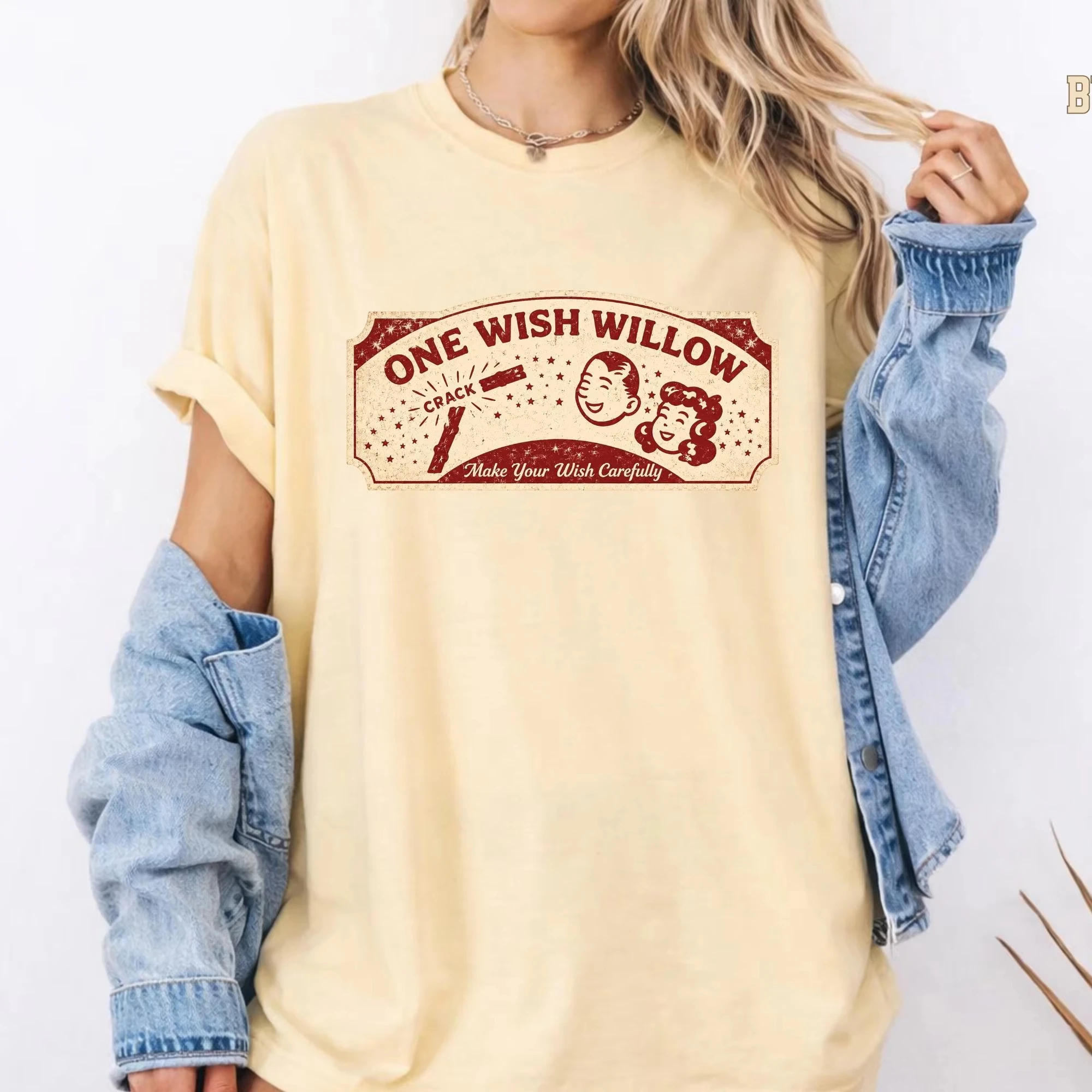 One Wish Willow Shirt Retro Obsession Movie Inspired Cotton T-shirt 2026 Summer Men's Women's Sportswear y2k Style streetwear