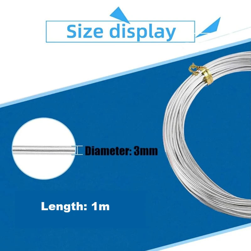 Nieuwe 1 Stuks 1-100 Meter 304 Roestvrij Staal Zacht/Hard Staaldraad Diameter 0.02-3Mm Enkelstreng Sjorwerk Zachte Ijzerdraad Roestvast