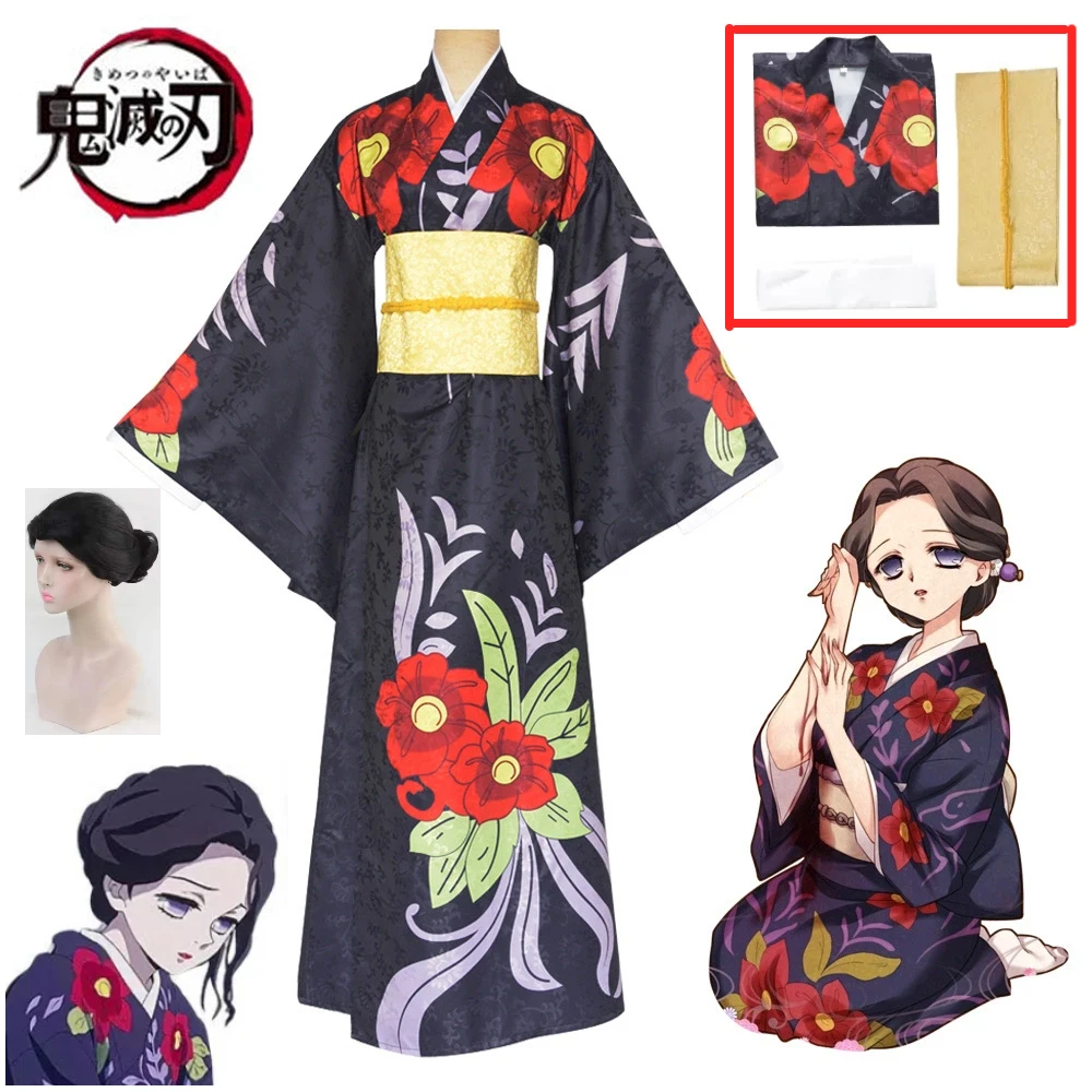

Anime Demon Slayer Kimetsu No Yaiba Cosplay Costume Ghost Doctor Hikaru Maki Cosplay Anime Women's Costumes Halloween Kimono Set