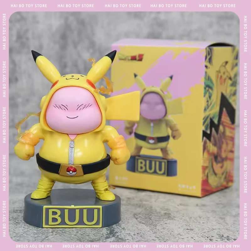 

Dragon Ball Anime Figure 15cm Majin Buu Cosplay Electric Shock Rat Provoke Original Peripheral PVC Model Doll Ornaments Gift To