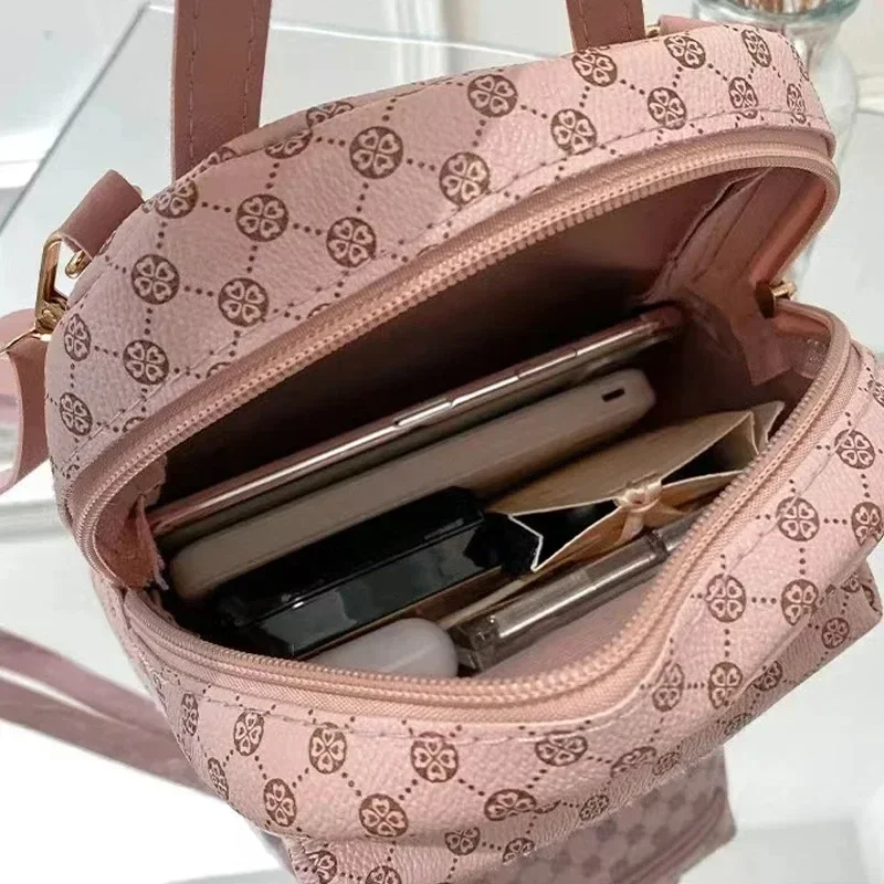 กระเป๋าถือสตรีกระเป๋าสะพายข้างไหล่เดี่ยวกระเป๋าสะพายไหล่คู่แฟชั่นกระเป๋าเป้สะพายหลังความจุขนาดใหญ่ที่เข้ากันทั้งหมด