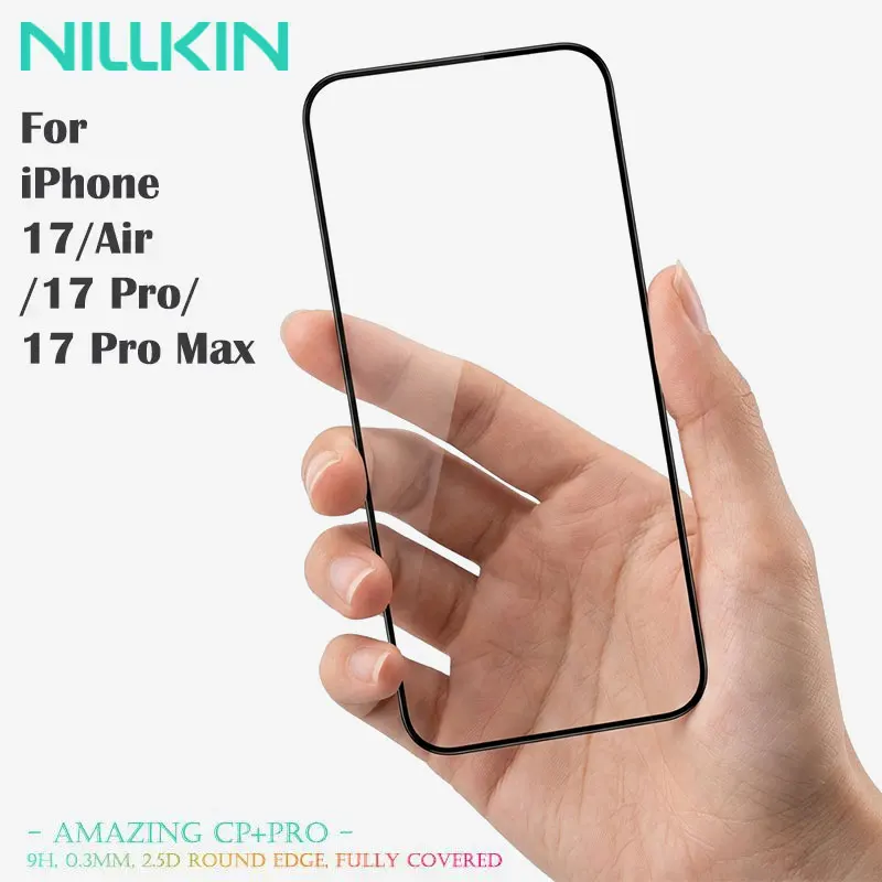 

NILLKIN Tempered Glass for iPhone 17/Air/17 Pro/17 Pro Max , Easy Install, 9H Hardness Anti-Scratch HD Screen Protector Film