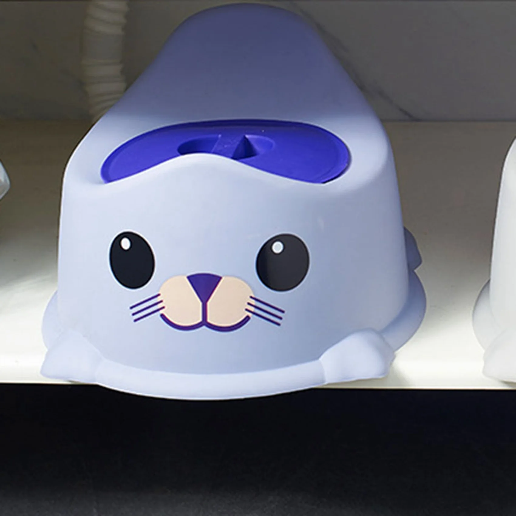 2X مقعد تدريب الطفل مع مسند الظهر وعاء محمول للأطفال طفل رضيع المرحاض لطيف قعادة البراز للأولاد - الأرجواني