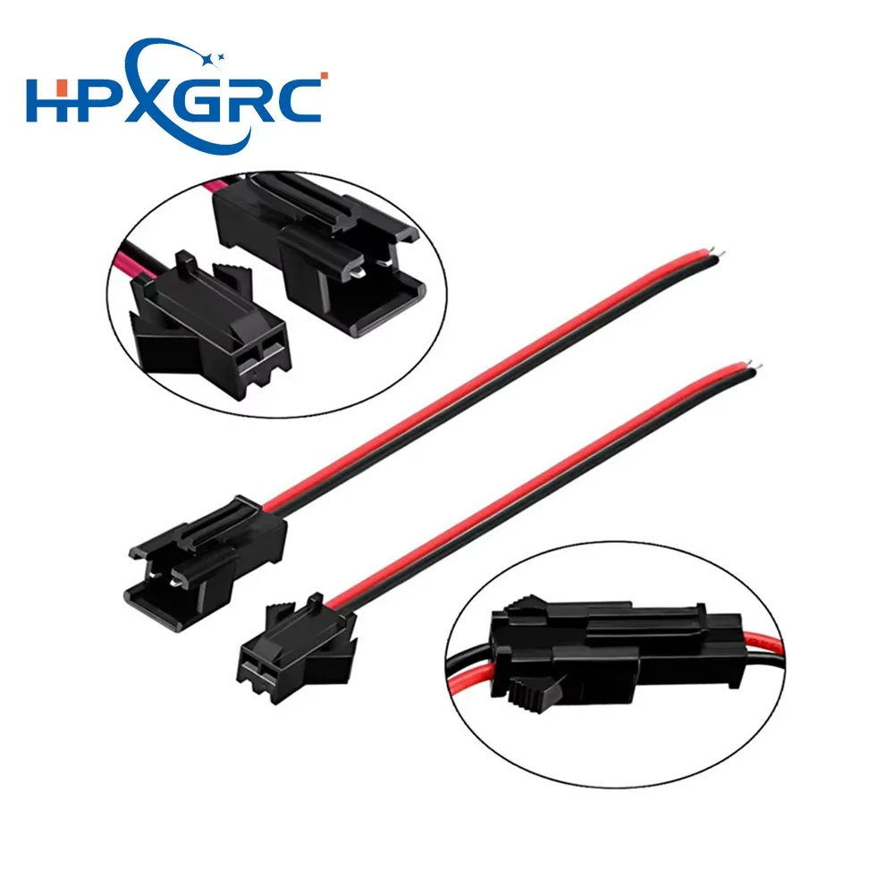 

HPXGRC 10PC 10/20CM JST SM 2Pin Electrical Wire Connector Cable Plug Male Female Wire Connector Cable Pigtail Plug for FPV drone