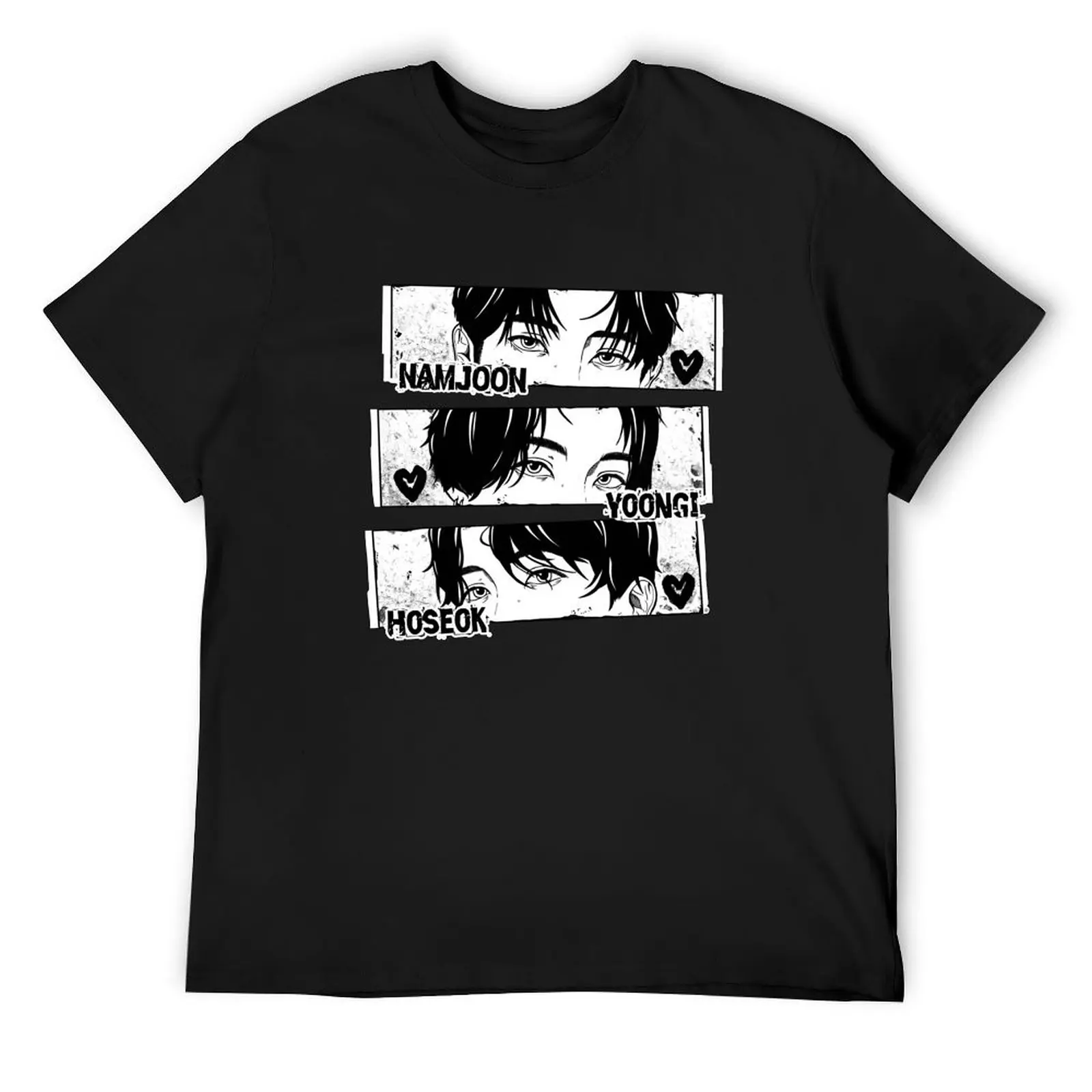 Футболка Namjoon, Yoongi и Hoseok Rap Line в стиле гранж, топы, заготовки, летняя одежда, винтажная футболка для мужчин