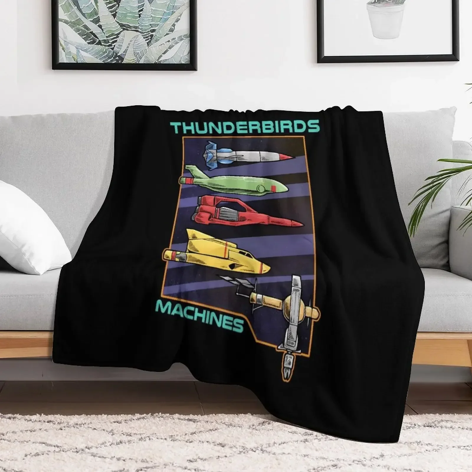 Thunderbirds Machines Throw Blanket Moving Bed covers Winter beds Blankets