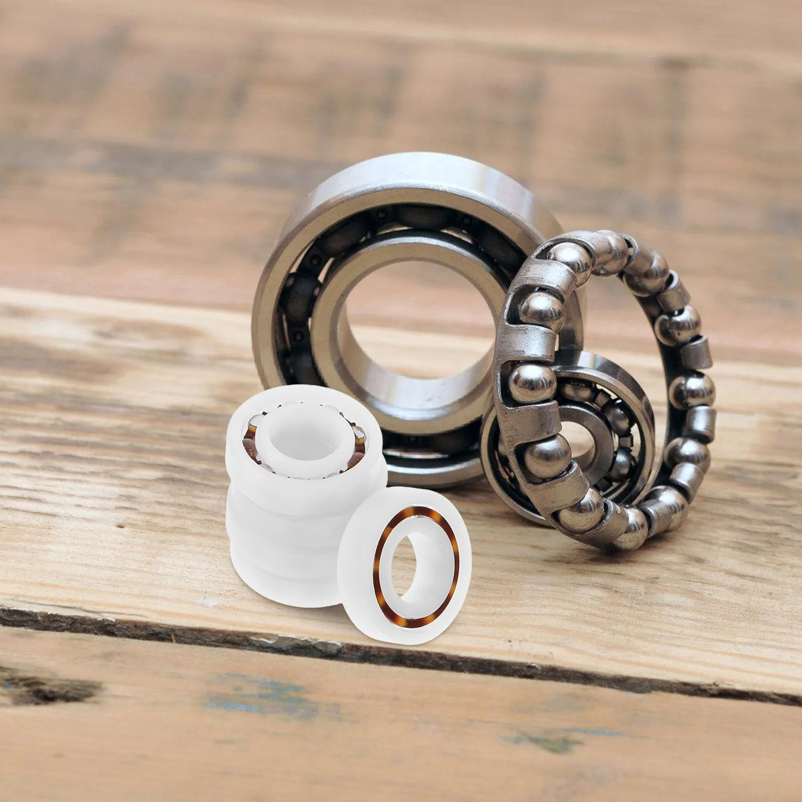 

5pcs Plastic Bearing Deep Groove Ball Bearings High Precision Wear Resistant Lightweight For Outdoor High Temperature Use