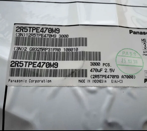 

1000PCS~5000PCS/LOT 2R5TPE470M9 SMD 470 2.5V 470UF Commitment to 100% brand new original