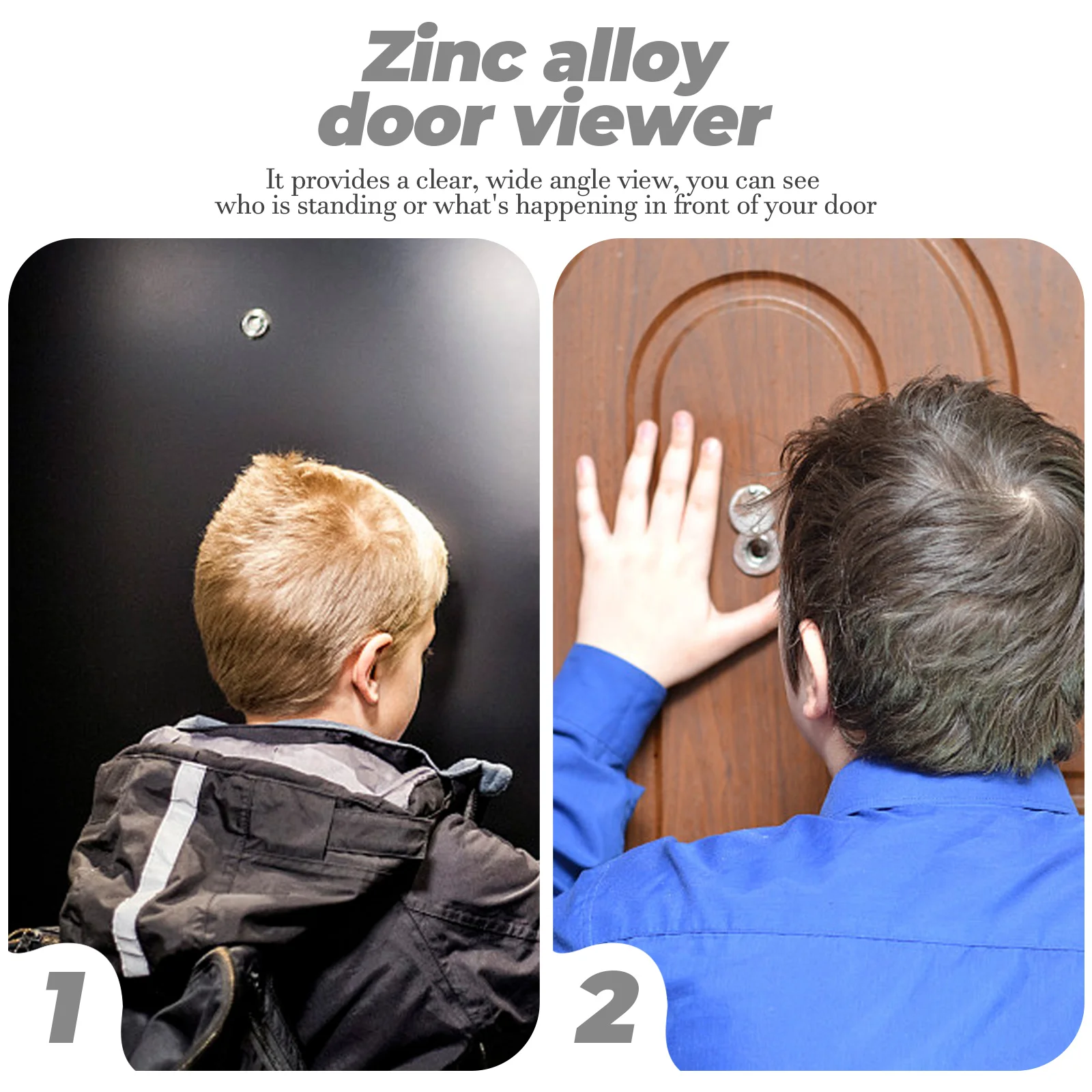

220 Degree Wide Angle Hd Door Viewer Zinc Alloy Copper Material Safety Home Hotel Security Peephole Safety Door Viewer