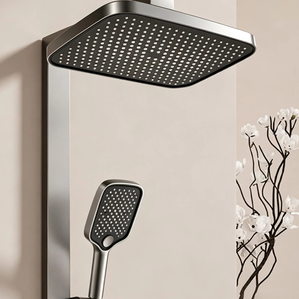 Square Showering Shower Head +Square Handheld Sprinkler High Pressure Shower Head Home Adjustable Handheld High Flow Water Spray