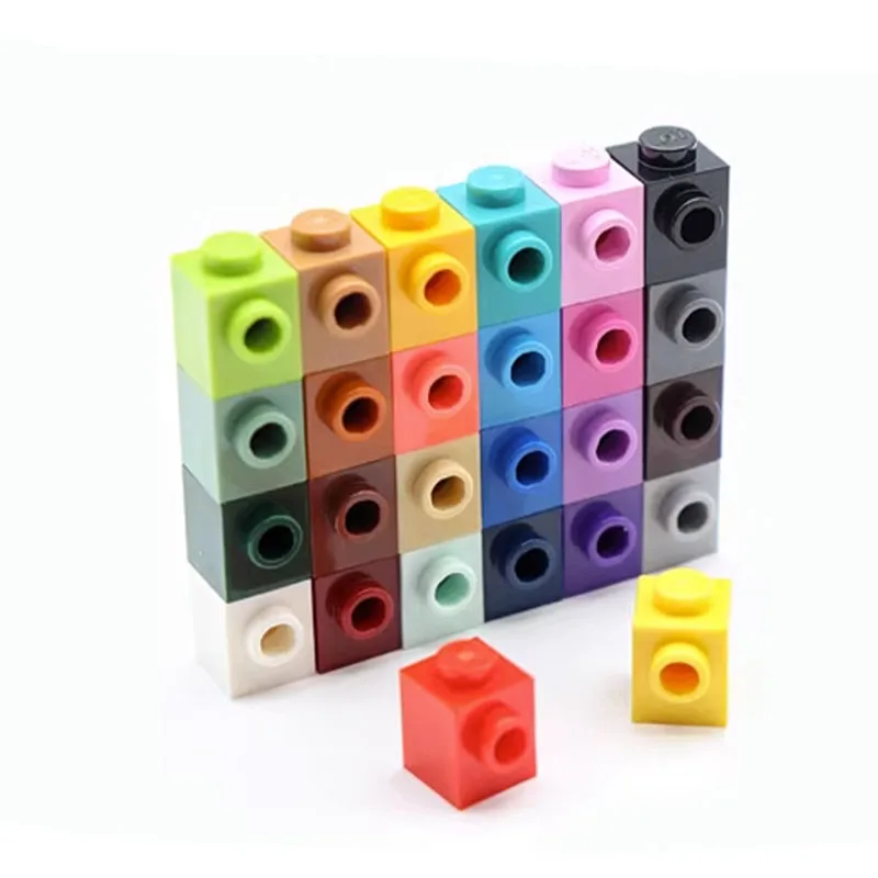 10PCS MOC Parts 87087 Brick Special 1 x 1 With Stud On Side Compatible DIY Assmble Building Blocks Particle