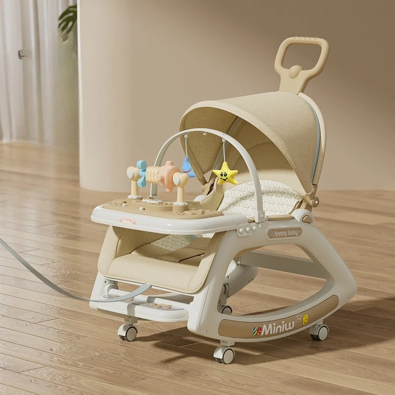 Automatic Baby Swing Rocker , Portable Infant Soothing Chair for Sleeping & Feeding, Newborn Bouncer with Vibration & Timer