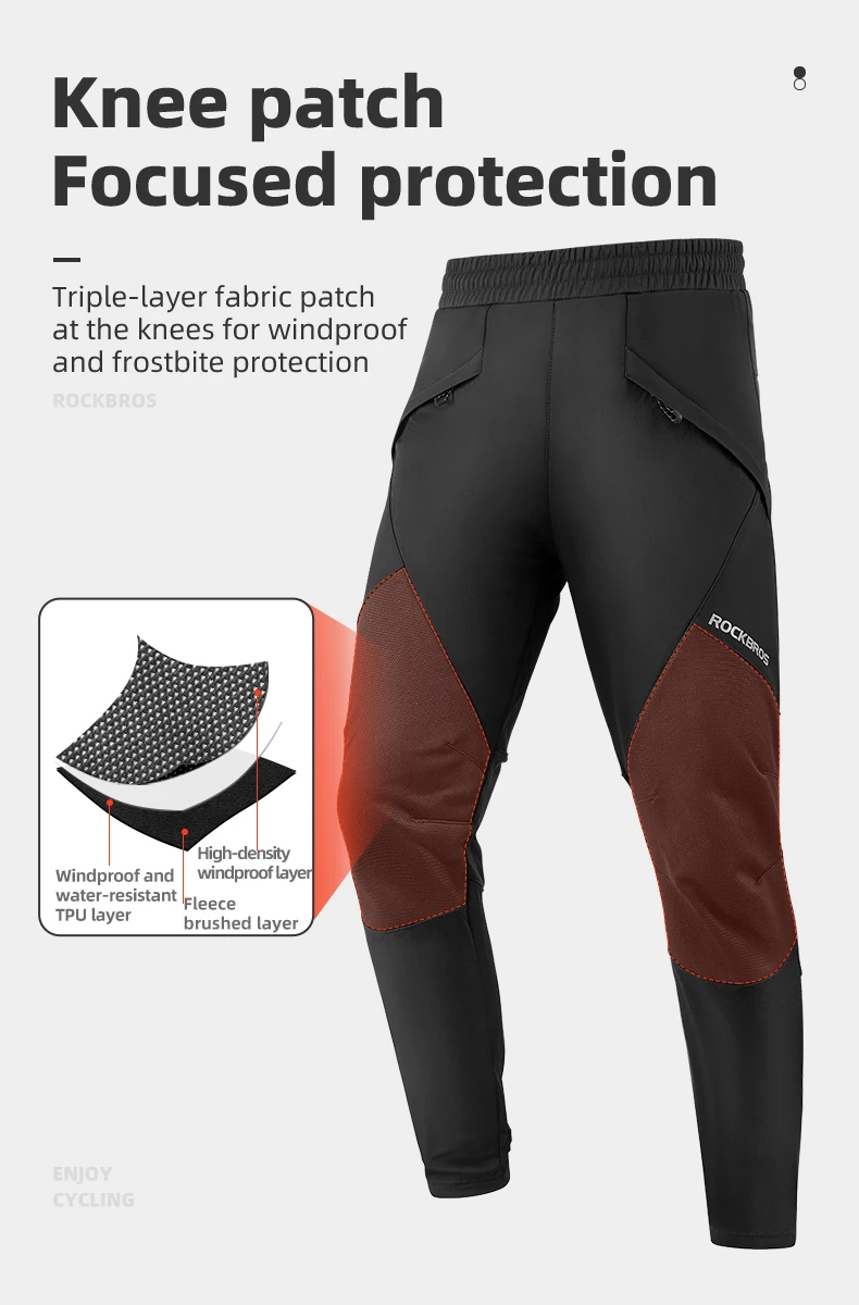 ROCKBROS Winter-Fahrradjacke mit Kapuze, warmes Fleece, thermisch, winddicht, lange Ärmel, Fahrrad-Oberteil, Mantel, Herren-Fahrrad-Windbreaker-Kleidung – Detail 17