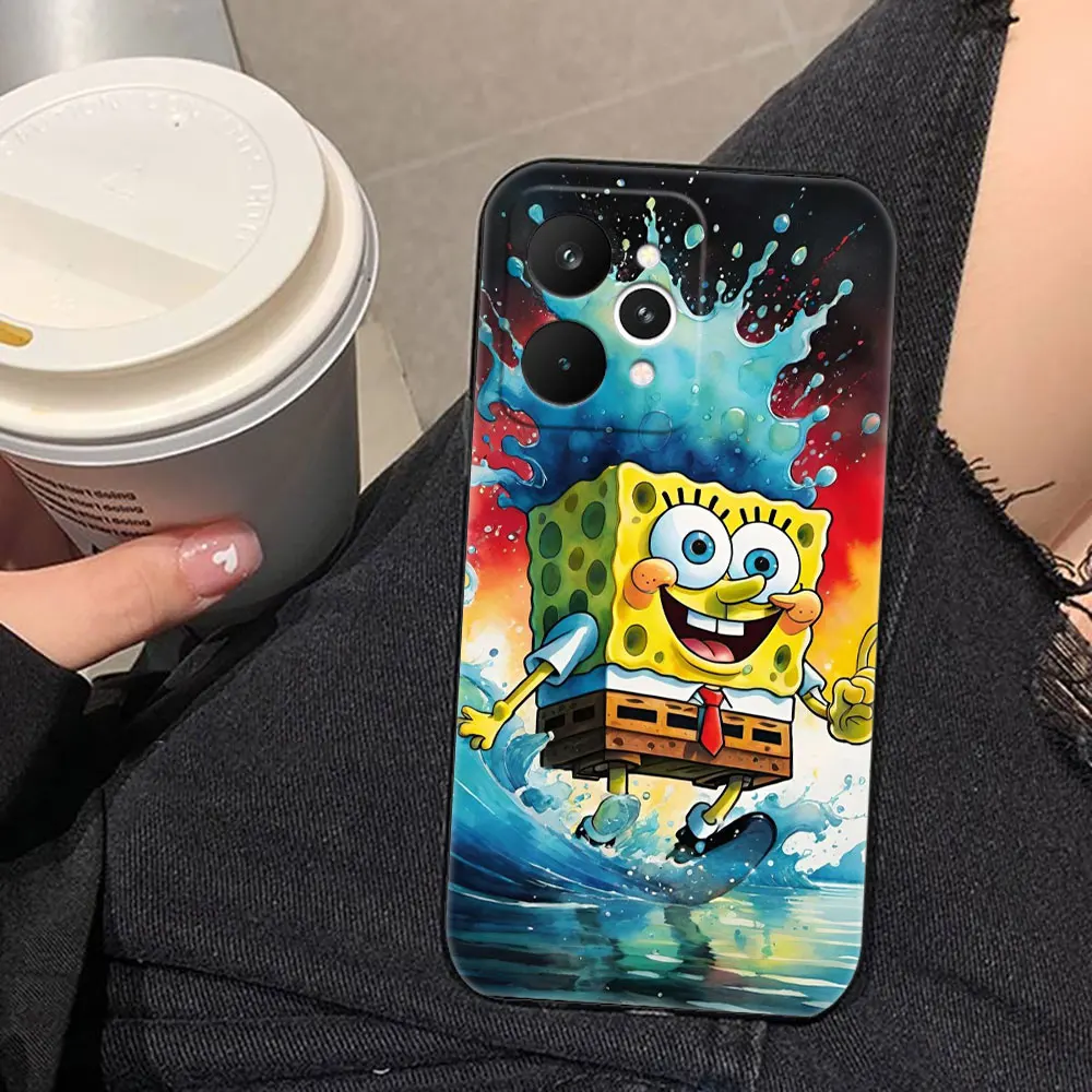 Fotografia 6: Capa de Telefone para Realme 16 15 15T 14 13 12 11 10 9 9I 8 8I 7 7I PRO PLUS, Funda Coque Shell Cover S-SpongeBob P-Patrick Star