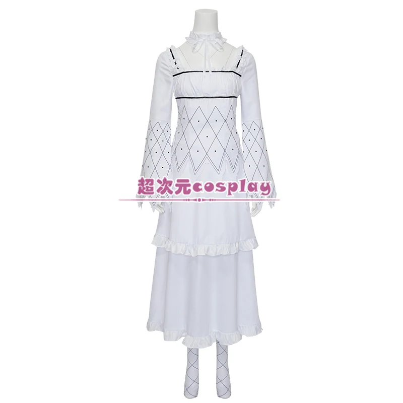 Game P3 Chidori Yoshino Cosplay Costume Persona Yoshino Chidori White Dress Wig Shoes Yoshino Cosplay For Hallowmas Carnival