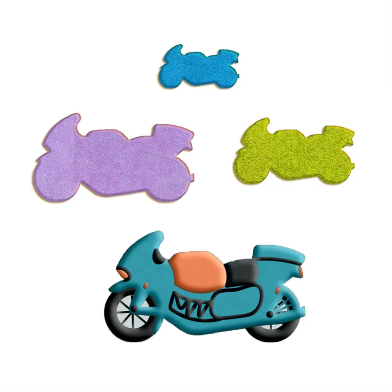 Four Specifications Cartoon Transportation Tools,High Speed Motorbike,Plastic Molds,Cake Fondant Tools,Cookie Fruits Cutters