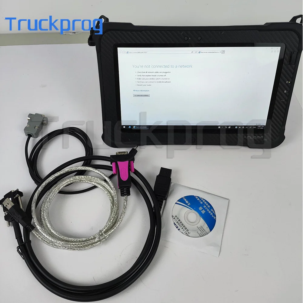 for CAT Forklift 16A68-11320 12 Pin + 16A68-00800 Round Pin + USB Cables for Lift Truck Scanner Tool+Xplore Tablet