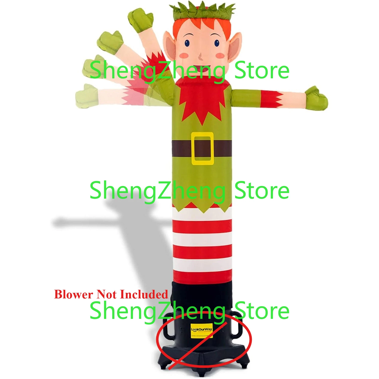 1Pcs 8ft Elf Air Waver - Inflatable Advertising Tube Man  Guy with Flapping Waving Arm   (Blower Not Included)