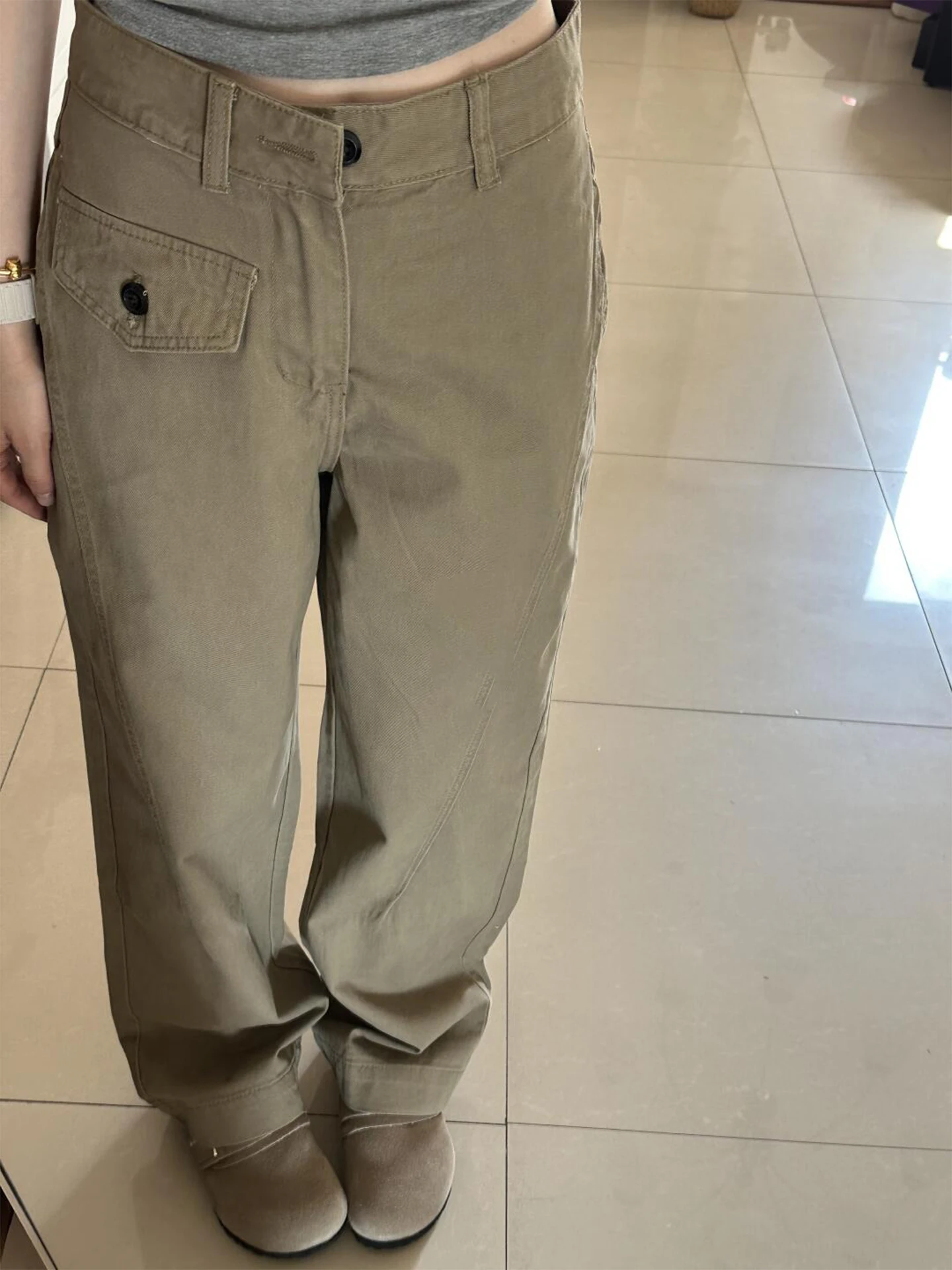 

Джинсы с высокой талией, прямые, в рабочем стиле, осенние, маленькие размеры, Cleanfit, буткат, винтажные, из денима, для подростков