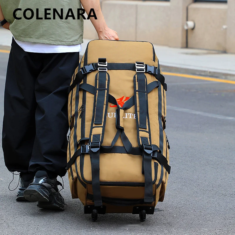 COLENARA sac à main multifonctionnel Oxford tissu grande capacité sac de voyage pour hommes sac de rangement pliable avec roues sac à bagages