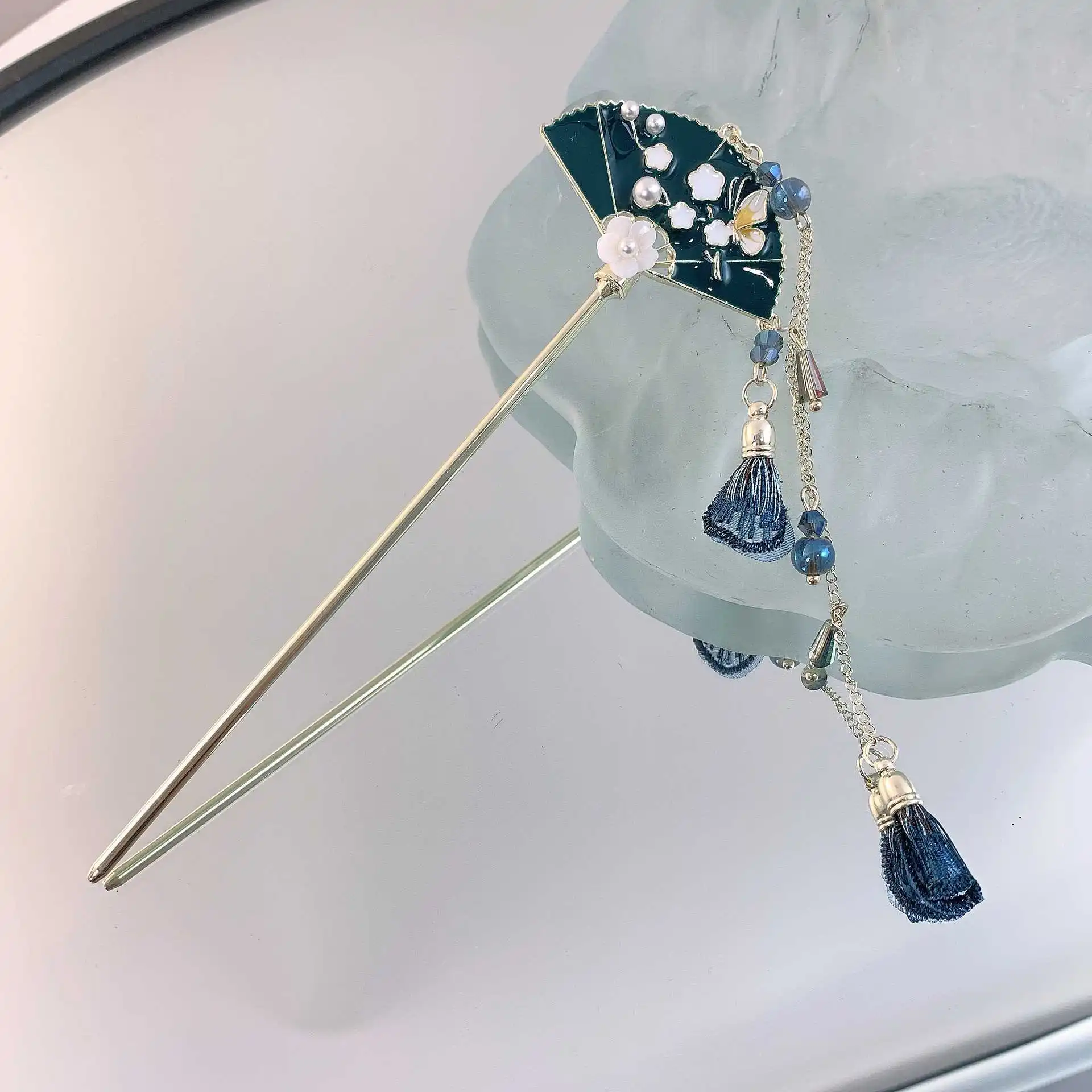 Chinese Style Phoenix Tassel Hairpin Step Shake Hanfu Cheongsam Hairpin Set Hairpin Headpiece Minimalist Modern Ancient Style