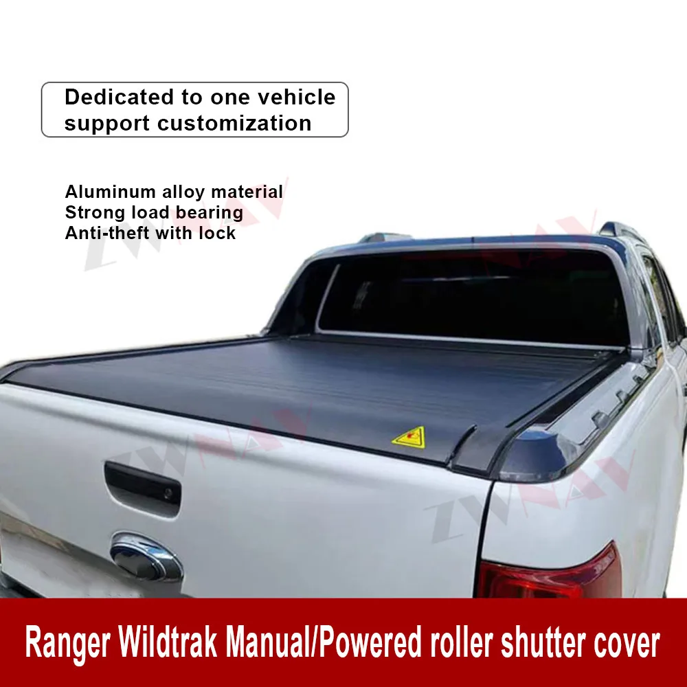 For Ford F150 XLT Wildtrak Pickup Car Truck Cover Roller Shutter Rear Bucket Car Accessory Electric Waterproof Trunk Rain-Proor