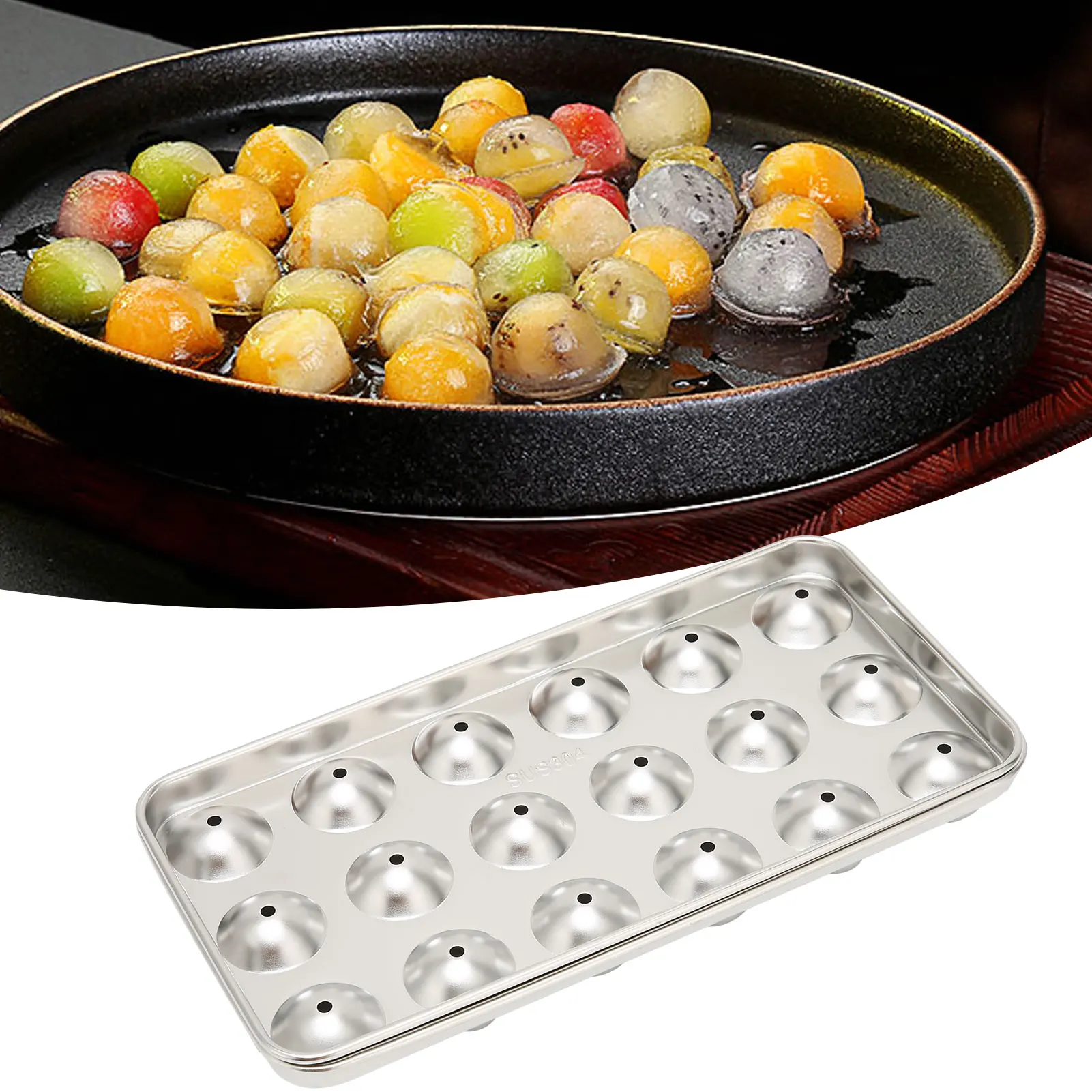 

304 Stainless Steel Ice Tray Mold Cooling Ball for Wine Beverage Bar Restaurant Stainless Steel Ice Mold Ice Ball Maker