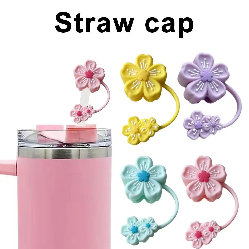  Cup Straw Lid Flower Straw Top With 30 And 40 oz With Handle Nonpareil Compatible Accessories 10mm/0.4in Silicone