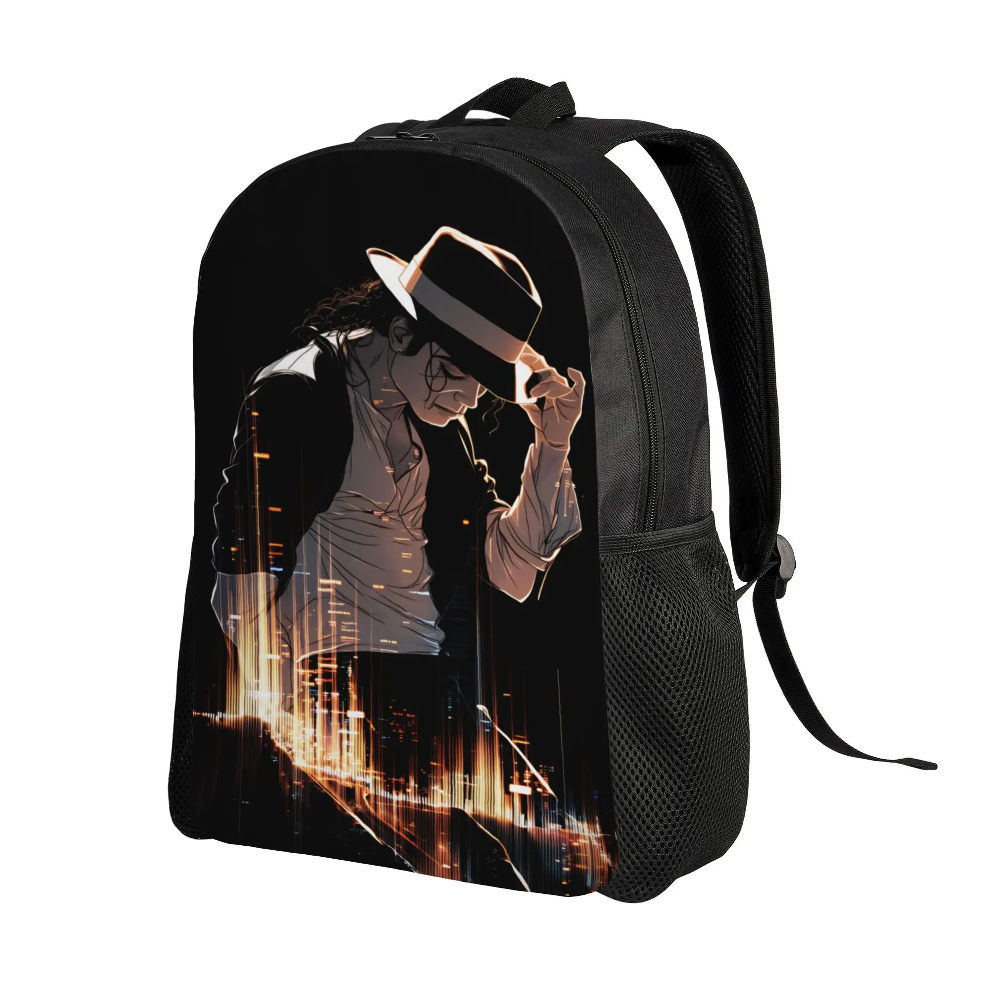 Michael MJ Backpack Girl  Pattern Backpacks Polyester Style High School Bags Workout Custom Rucksack