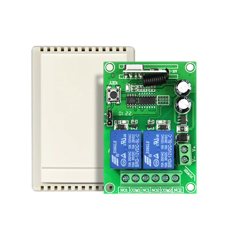 Intelligent access control 12V two-way remote control switch Enhanced learning code Security Smoke alarm Wireless remote control