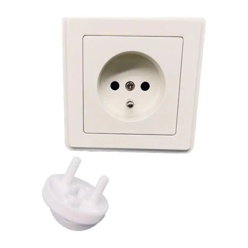 2/5/10PCS White Electrical Safety Socket Protective Cover Baby Care Safe Guard Protection Children Anti Electric Shock Rotate