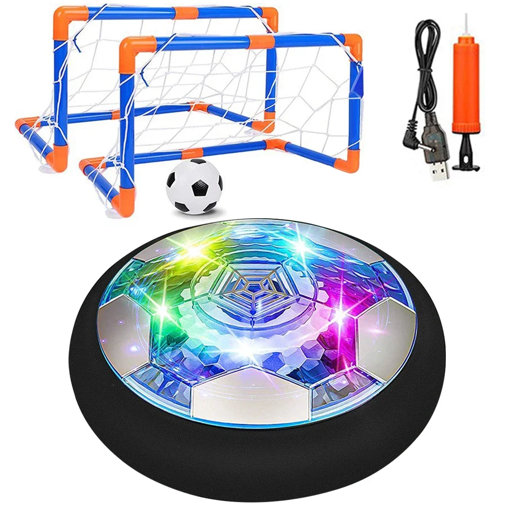 Air Power Hover Ball con luce a LED e paraurti in schiuma Giocattoli per interni ed esterni Pallone da calcio galleggiante ad aria Pallone da calcio Giocattoli Regali per bambini