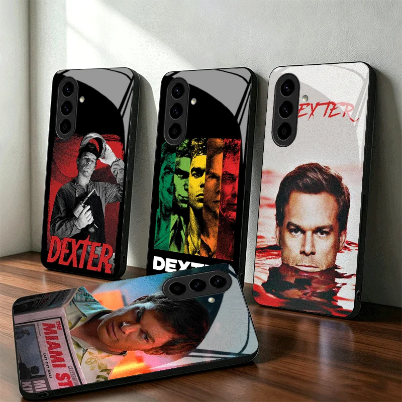 Dexter Morgan TV Glass Phone Case for Samsung A17 A16 A15 A14 A13 A57 A56 A55 A54 A53 A37 A36 A35 A34 A33 A27 A26 A25 A24 A23 A0