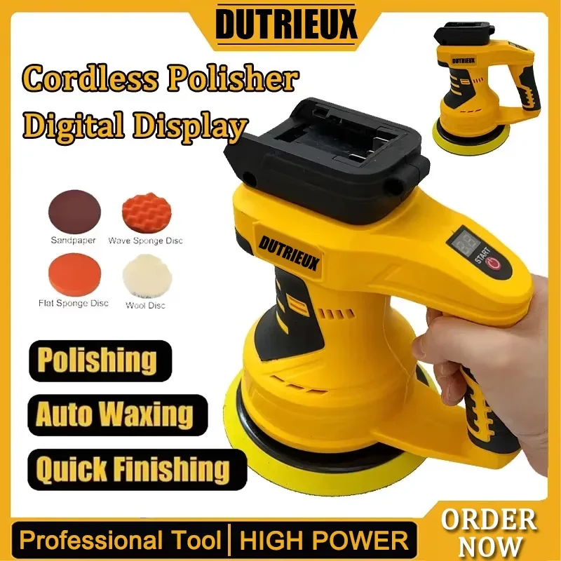 

Подходит для Dewalt, беспроводной автомобильный полировщик, 8 передач, регулируемый автоматический электрический восковой шлифовальный инструмент для уплотнения глазури, перезаряжаемый полировщик 20 В