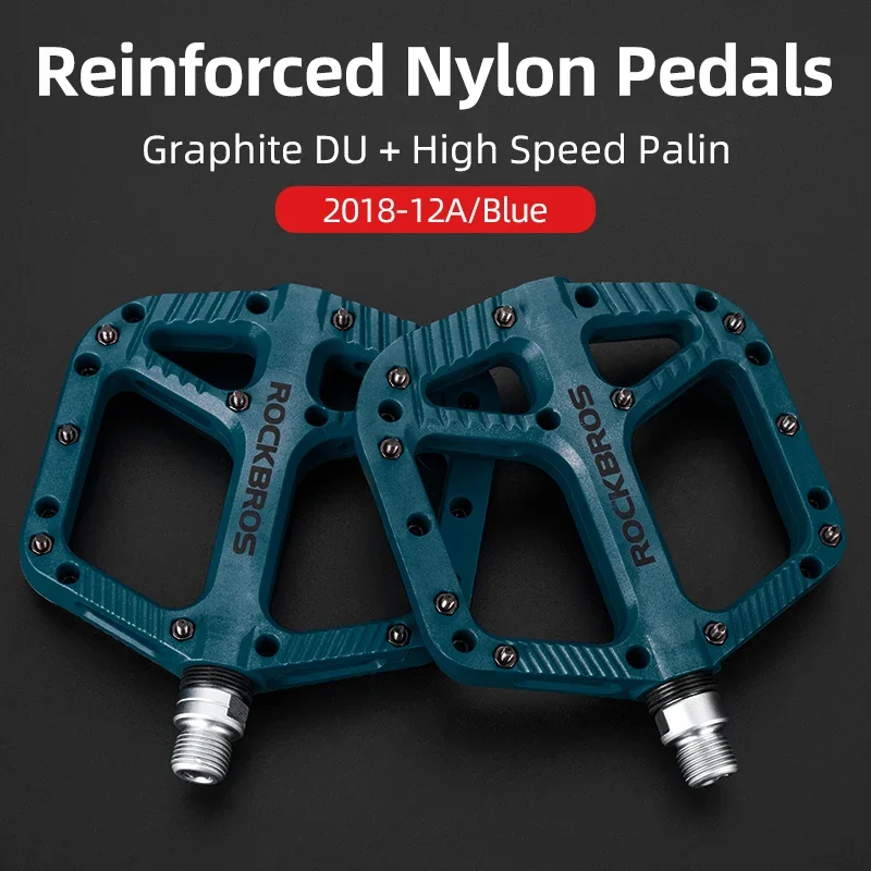 ROCKBROS bicycle ultra-light bearing pedal nylon composite high-speed bearing + graphite DU pedal riding is more lubricated