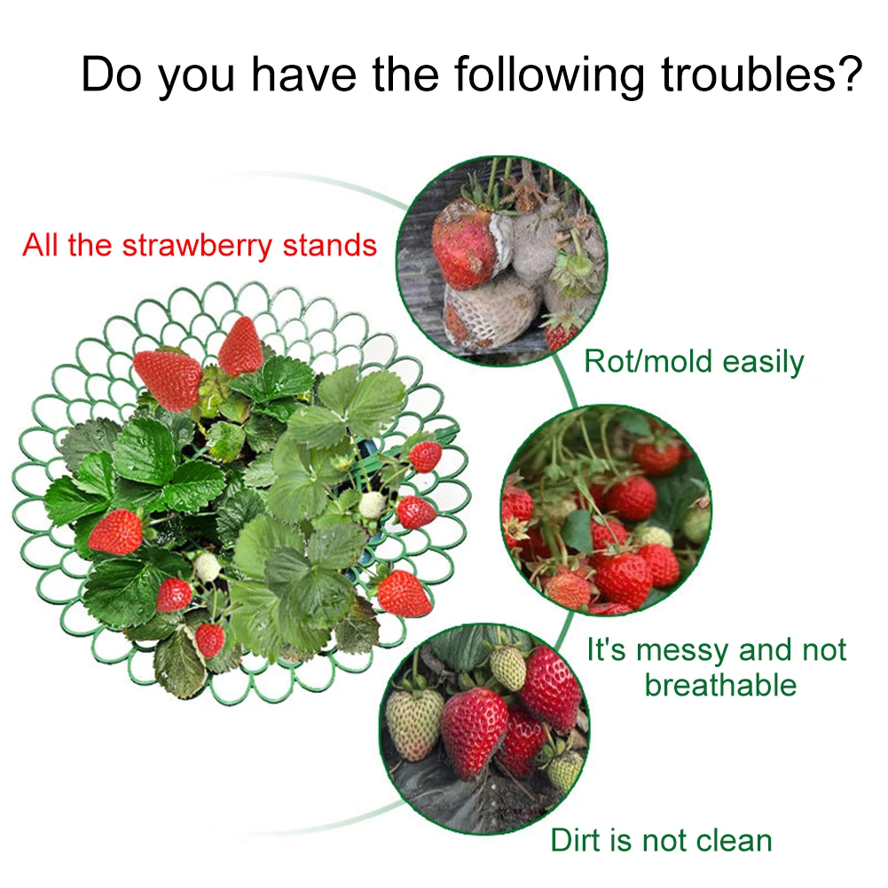 5/10PCS Strawberry Plant Supports Strawberry Planting Racks With 3 Sturdy Support Feet Protection For Strawberries Against Molds