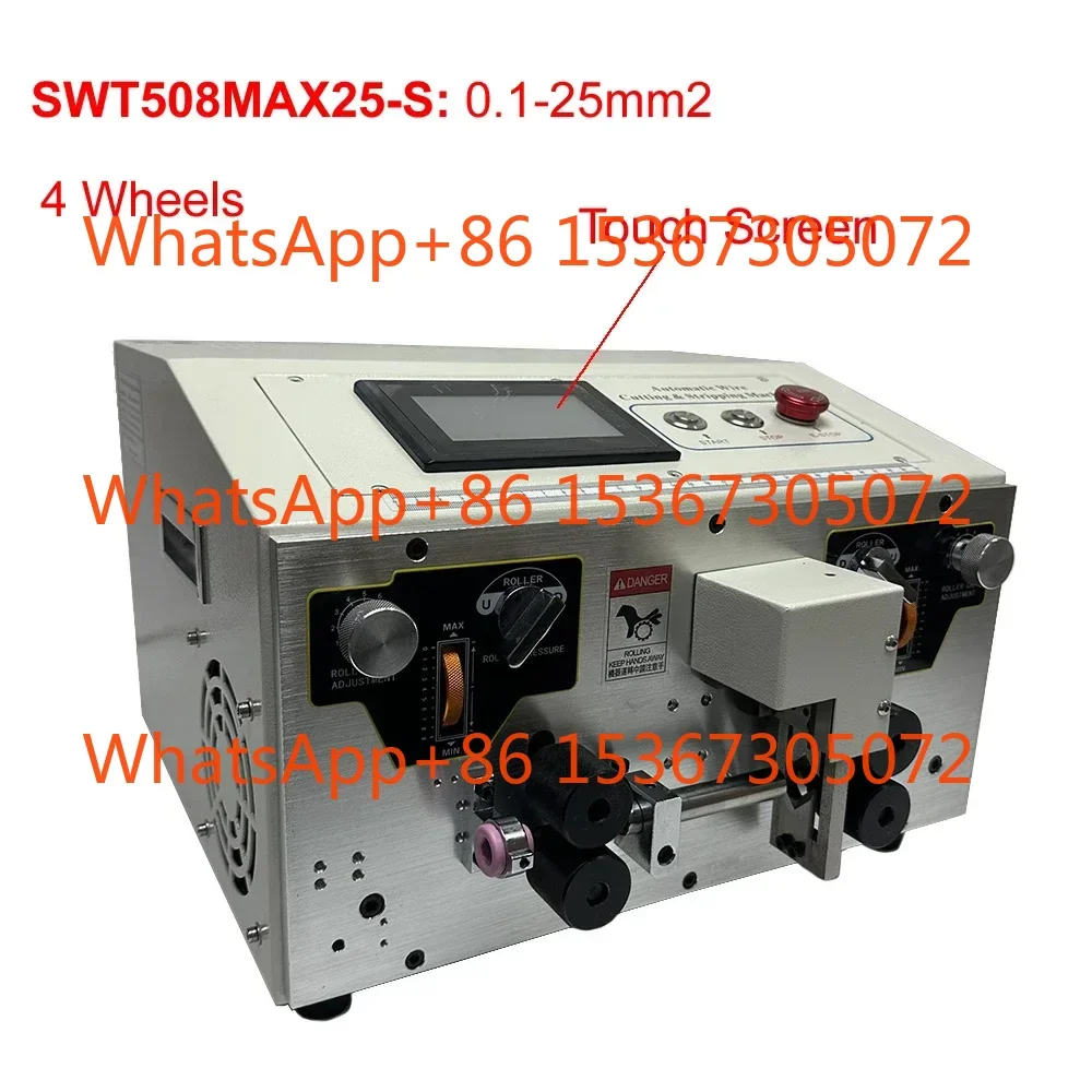 

SWT508MAX25 16MM2 25MM2 Автоматический станок для зачистки проводов 220 В 110 В с сенсорным экраном Регулируемый станок для зачистки кабеля