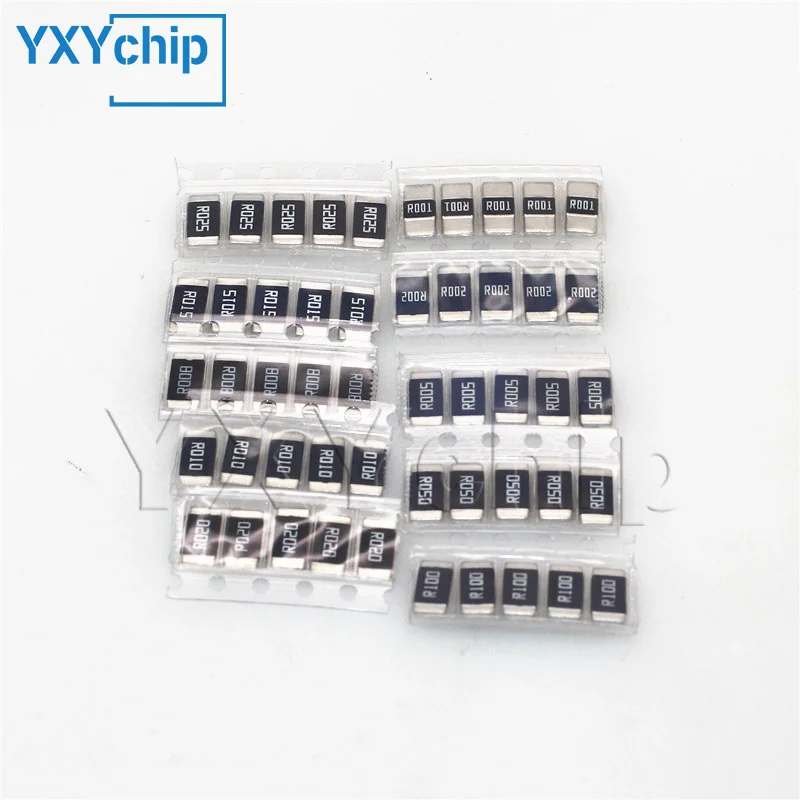 50 STKS 2512 SMD Weerstand 1% 0.001R ~ 0.1R R001 Legering Weerstand Diverse Kit R002 R005 R008 R010 R015 R020 R025 R050 R100