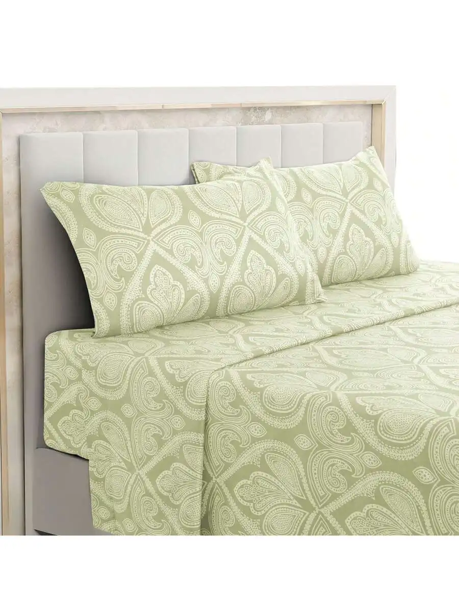 Paisley Bed Sheet Set Soft Microfiber Deep Pocket