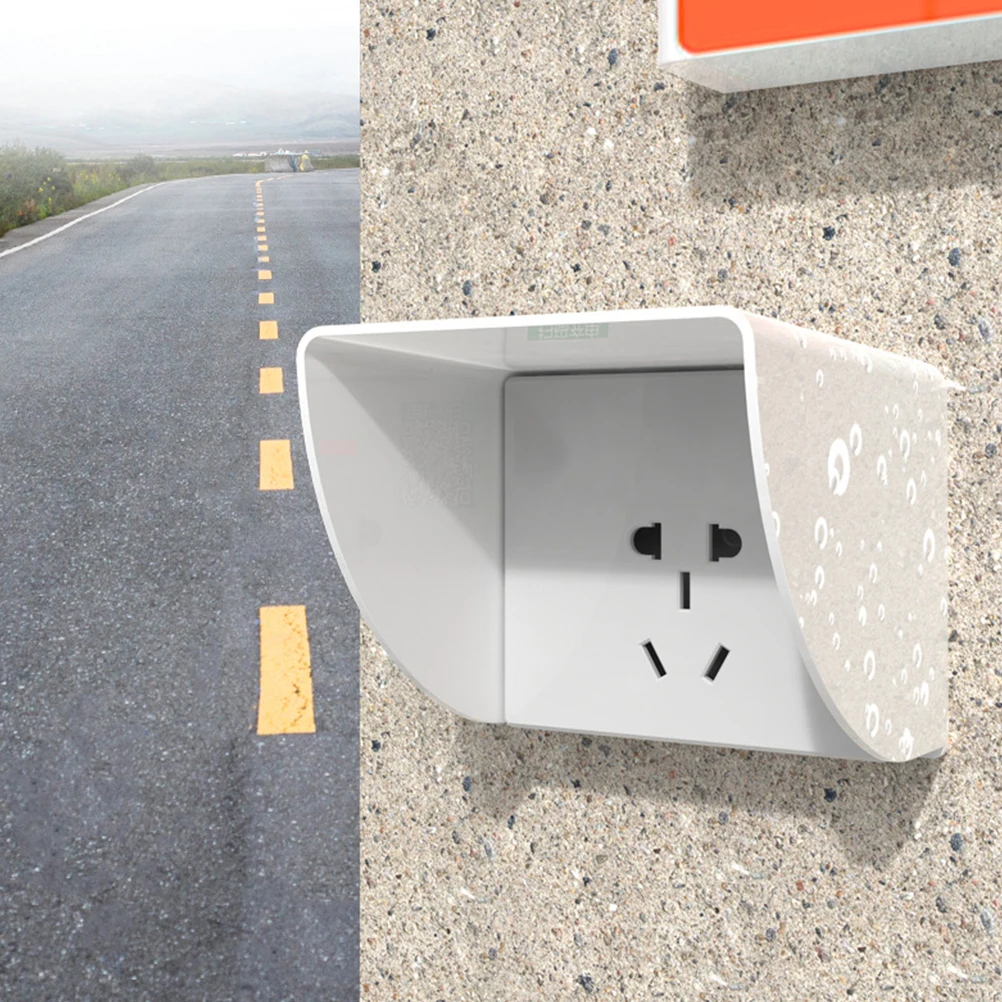 

4 Pcs Socket Charging Pile Rain Cover Waterproof Outdoor Plug Weatherproof Switch White Outlet