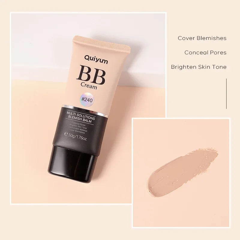 BB Cream Base Makeup Long Lasting Waterproof Brighten Skin Tone Cover Blemishes 50ml Concealer Foundation Liquid Face Makeup