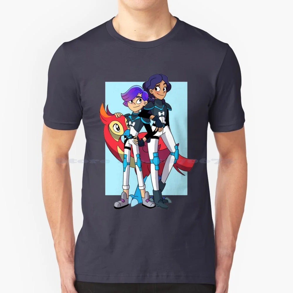 Best Selling Animated Team T Shirt 100% Cotton Tee Glitch Techs Theme Brad Beeck Bitt Nica Kubota High Five Miko Haneesh